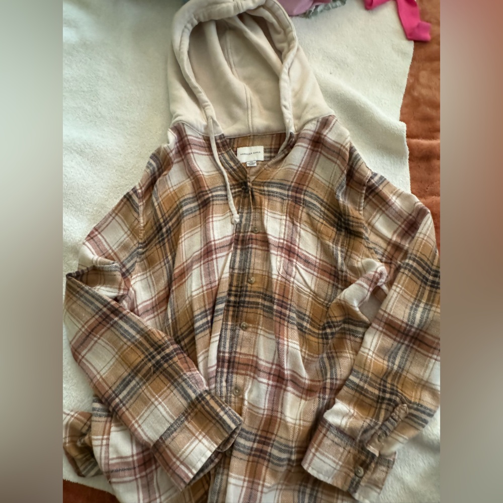 American eagle size large hoodie flannel